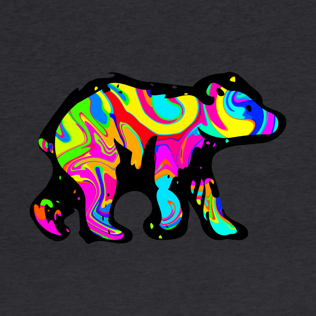 Colorful bear hoodie